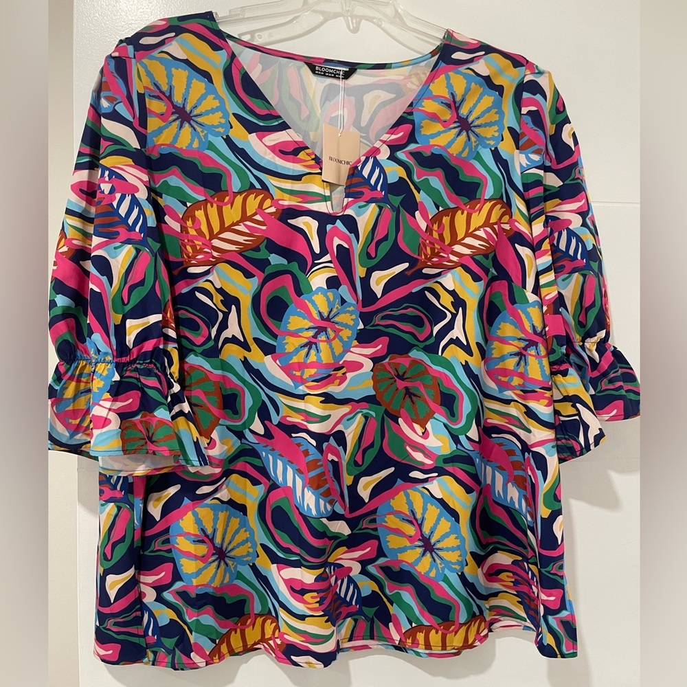 BloomChic Multicolor V-Neck Blouse